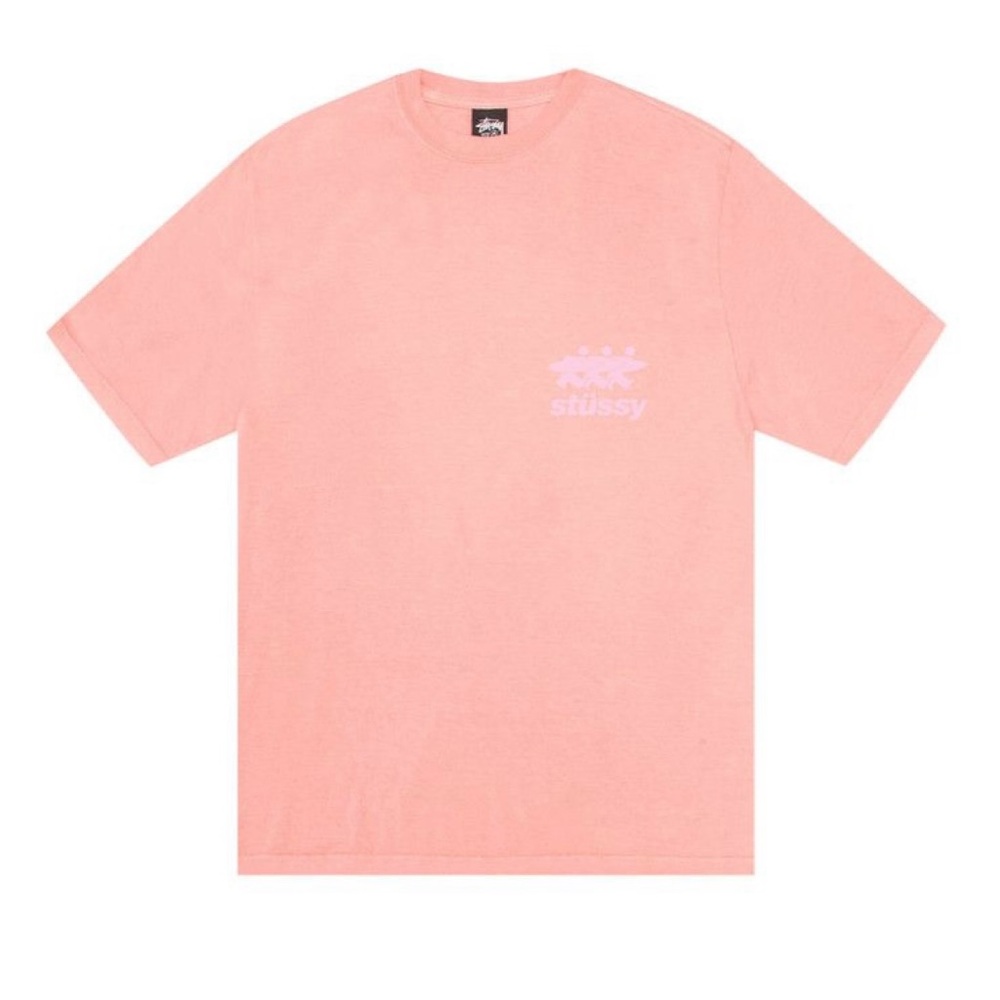 Stussy Surfwalk Pigment Dyed Tee Coral (Large) - BRAND NEW SHIPS TODAY!